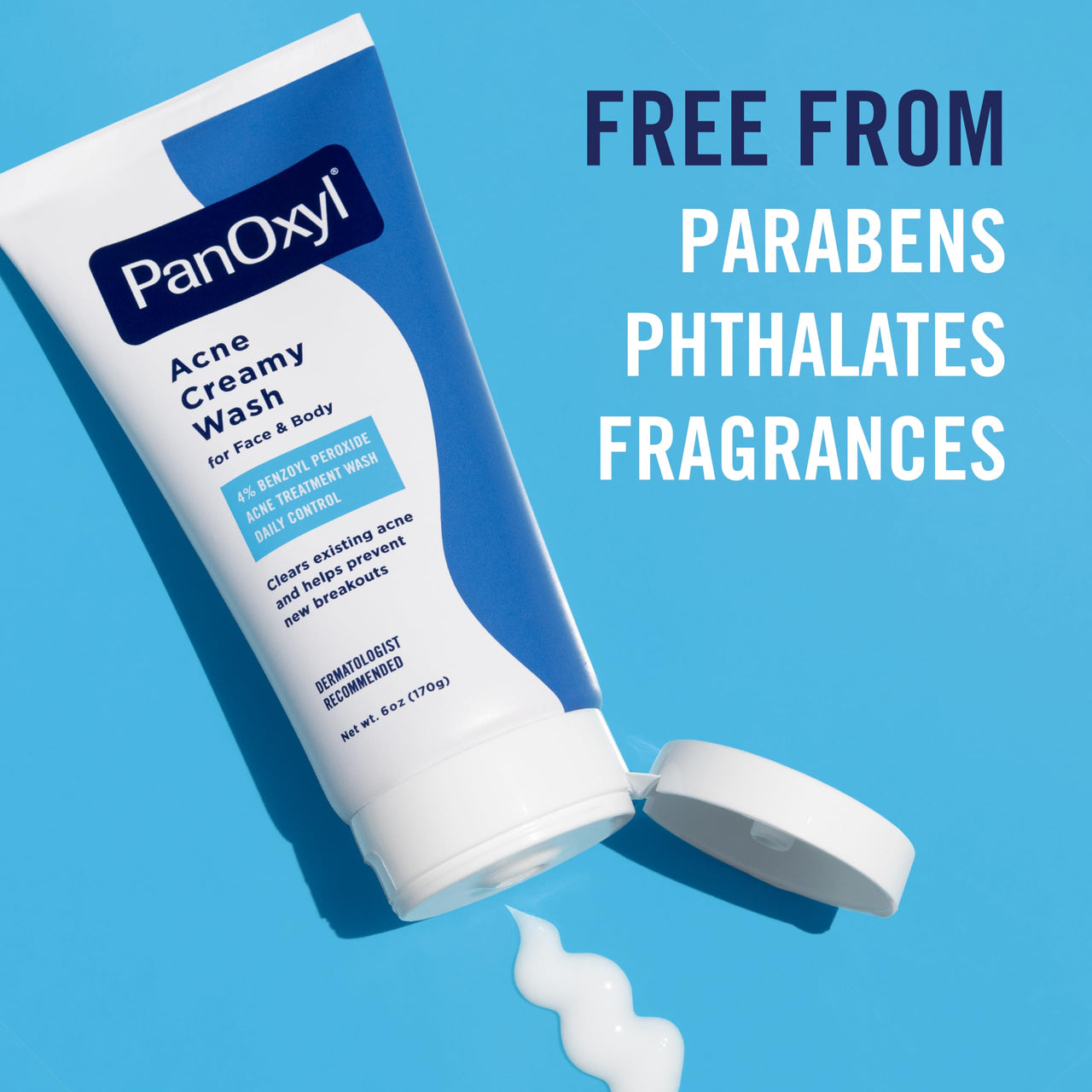 Bundle of PanOxyl Acne Foaming Wash Benzoyl Peroxide 10% Maximum Strength Antimicrobial, 5.5 Oz + PanOxyl PM Balancing Repair Moisturizer with Niacinamide, Ceramides and Cica, 3 oz