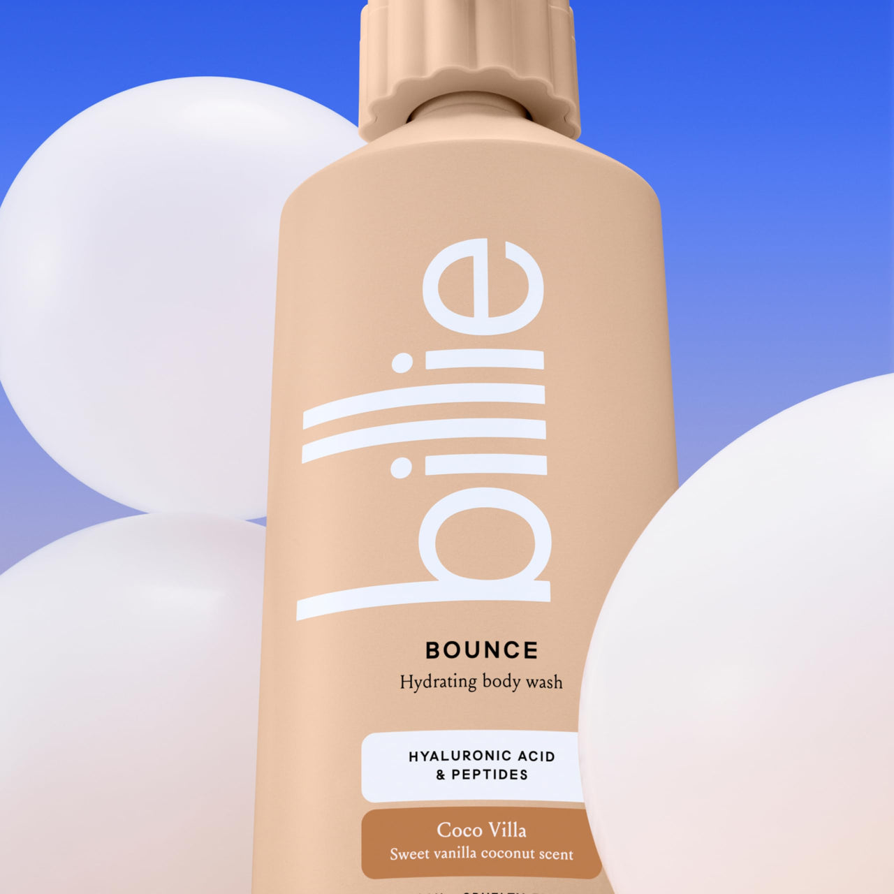 Billie Bounce, Hydrating Body Wash, Hyaluronic Acid + Peptides, Hydrating & Replenishing, 18Fl Oz