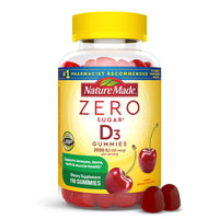 Thumbnail for Nature Made Zero Sugar Vitamin D3 Gummies 2000 IU (50 mcg) Per Serving, Bone & Immune Support, Aspartame Free, 110 Vitamin D Gummies, 55 Day Supply