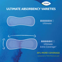Thumbnail for Tena Sensitive Care Incontinence Pads, Postpartum & Bladder Control Pads for Women, Ultimate Absorbency, Extra Coverage, Long, 52 Count