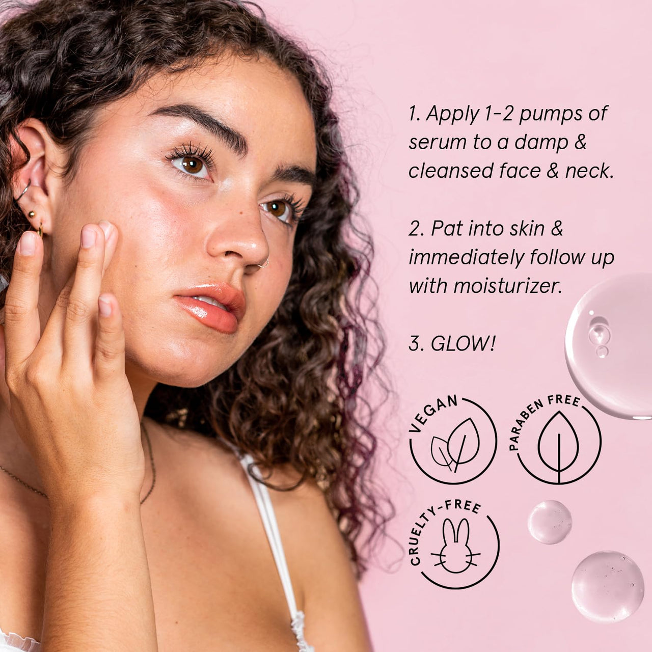grace & stella Award Winning Hyaluronic Acid Serum (30ml/1 fl oz) Hydrating Hyaluronic Acid Serum for Face - Acido Hialuronico for Women - Remove Fine Lines, Wrinkles, Anti Aging - Vegan Skincare