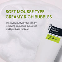 Thumbnail for coxir GREENTEA PH CLEAR FOAM CLEANSER 5.07 Fl Oz l Low pH Formula Facial Washes with Gentle Exfoliating l deep cleanses pores and remove dead skin cells on skin
