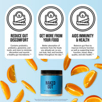 Thumbnail for NAKED Gut - Daily Gut Health Supplement - Natural Gut Health Powder for Gut Cleanse, Digestive Support, GMO-Free, Soy-Free, Gluten-Free, Vegan and Hypoallergenic, 40 Servings
