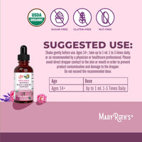 Thumbnail for MaryRuth Organics USDA Organic Women's Wellness Liquid Herbal Supplements | Includes Stinging Nettle, Raspberry Leaf, Eleuthero Root, Chaste Tree Berry | Menstrual Support | Non-GMO, Vegan