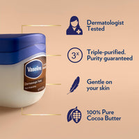 Thumbnail for Vaseline Cocoa Butter Healing Jelly Travel-Size 6-Pack – Rich Moisturizing Ointment, Skin Protectant for Soothing Cracked, Dry Skin, 1.75 Oz Ea