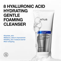Thumbnail for Anua Hydrating Gentle Foaming Cleanser, Hyaluronic Acid, Glycerin, Zinc, Panthenol, Korean Face Wash for Dry Skin, for Double Cleansing, Korean Skincare (150ml/5.07fl oz.)