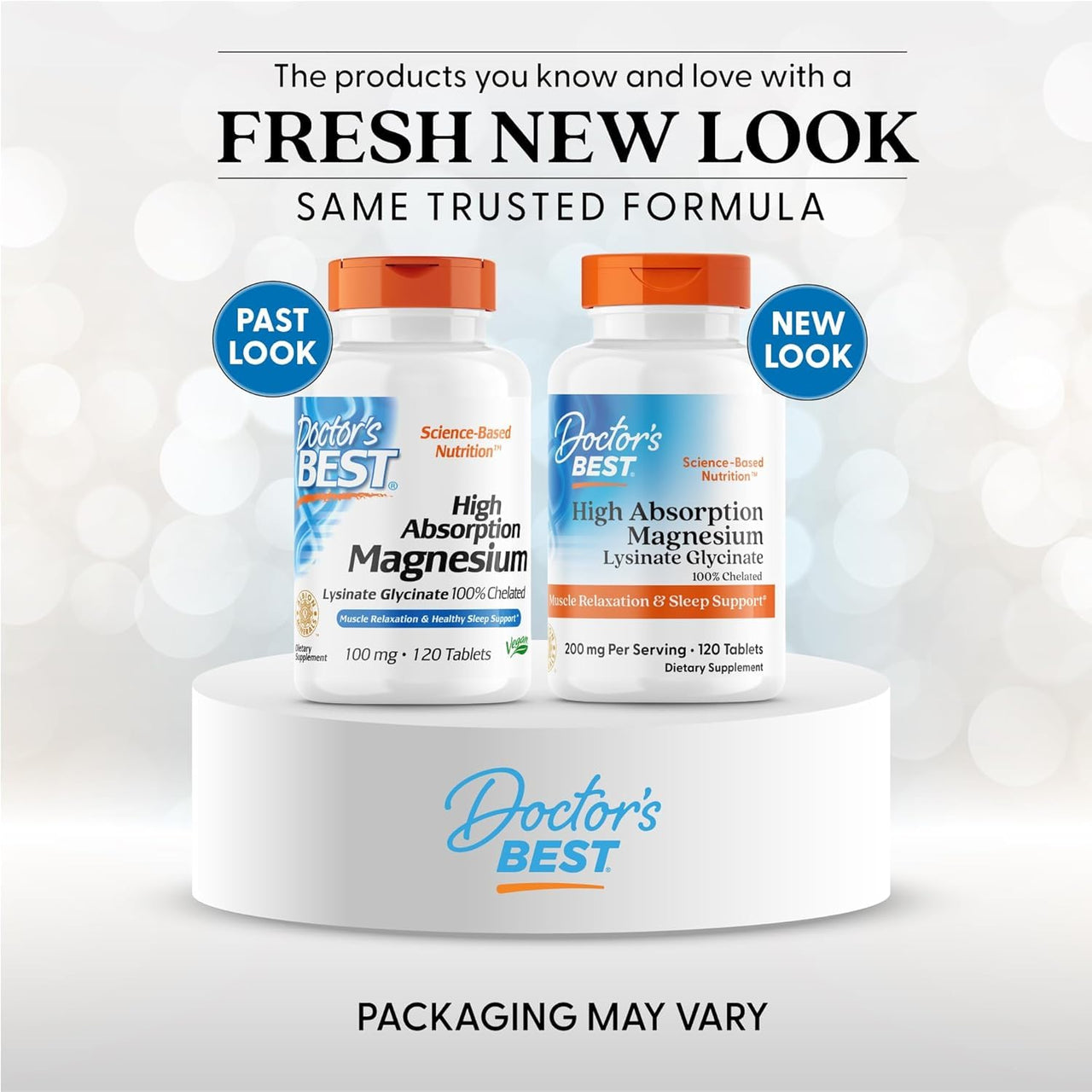 Doctor's Best High Absorption Magnesium Glycinate Lysinate Supplement for Sleep Support - Chelated Magnesium Tablets for Women & Men, 200mg per Serving, Supports Calm & Relaxation, Vegan - 120 Count