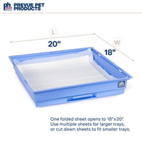 Thumbnail for Prevue Pet Products Disposable Cage Liners for Birds and Small Animals - Parrot, Parakeet, Conure, Cockatiel Cages and Hamster, Guinea Pig, Mouse Cages White 20