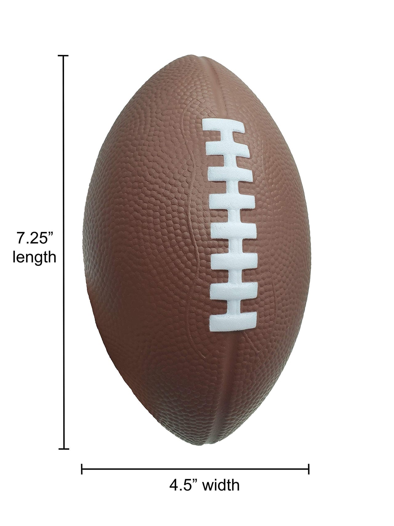 LMC Products Foam Football - 7" Easy Grip Small Football for Kids - Kids Football Youth Size - Quality Soft Foam Toddler Footballs (Brown)