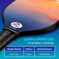 Thumbnail for Pickleball Paddles Set of 2 or 4, USAPA Approved Pickleball Set with 4 Pickleball Balls and Pickleball Bag, Fiberglass Pickle Ball Rackets 2 Pack for Beginner(Meteor)