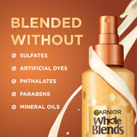 Thumbnail for Garnier Whole Blends Hair Honey Milk 450F Heat Protectant Spray, For All Hair Types With Up To 100 Hrs of Frizz Control, 8.5 Fl Oz, 2 Count