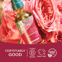 Thumbnail for Badger Rose Face Cleansing Oil, Organic Facial Cleanser & Makeup Remover, Non-Greasy Moisturizing Skin Balancing Gentle Face Cleanser w/Pure Rose Oil, 2 fl oz Glass Bottle