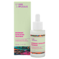 Thumbnail for Good Molecules Overnight Exfoliating Treatment - Facial Exfoliant with AHA for Tone and Texture - Pore Minimizer, Skincare for Face with Salicylic Acid