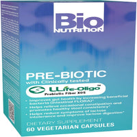 Thumbnail for Bio Nutrition inc pre-biotic Fiber - llife-Oligo - 1400 Mg - 60 Vegetarian Capsules - Gluten Free - Improves Gut Health - Clinically Tested by