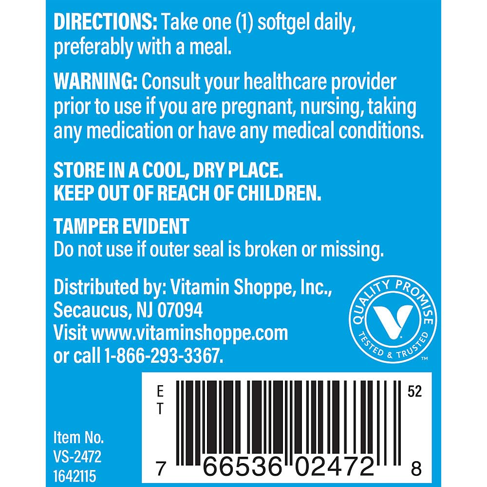 The Vitamin Shoppe Vitamin D3 400IU - Bone Immune & Cellular Health | Cholecalciferol Softgels | 200 Softgels | Gluten-Free