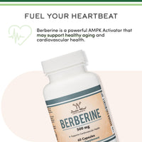Thumbnail for Berberine Supplement 500mg, High Purity 97% HCl, 60 Capsules (Third Party Tested, Non-GMO, Gluten Free, Vegan Safe) AMPK Activator - Berberine HCL for Cardiovascular Health by Double Wood
