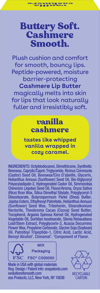 Thumbnail for eos Cashmere Lip Butter - Vanilla Cashmere, Plumping Peptides, Smoothing, eos Lip Butter, Shea Butter, Lip Mask, Lip Moisturizer, Soft Lips, 0.35 fl oz