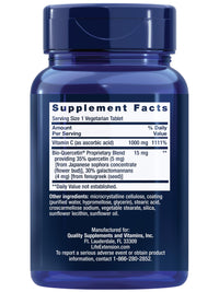 Thumbnail for Life Extension Vitamin C and Bio-Quercetin®, Cardiovascular Health Supplement, Immune Support, Highly absorbable, quercetin, Vitamin C, Gluten Free, Non-GMO, Vegetarian, 60 Tablets