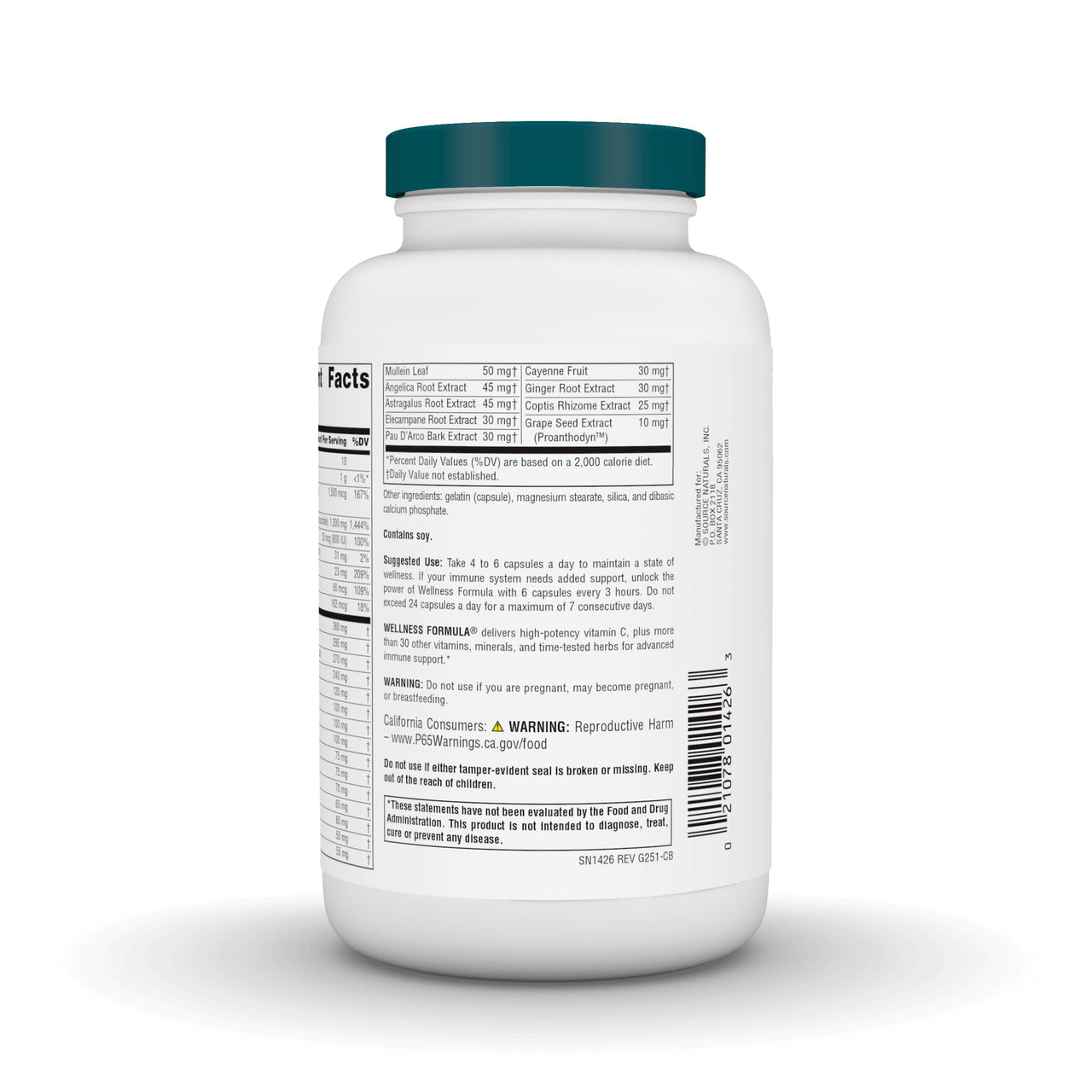 Source Naturals Wellness Formula Bio-Aligned Vitamins & Herbal Defense Advanced Immune Support* - Dietary Supplement & Immunity Booster - 240 Capsules
