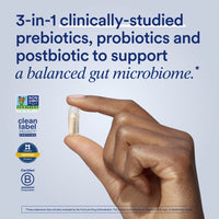Thumbnail for Ritual Synbiotic+ Probiotic, Prebiotic, Postbiotic, 3-in-1 Supplement for Gut Health and Digestive Support, Regularity, Bloat, Immune, Vegan Delayed-Released Daily Capsule, Women and Men, 30 Day