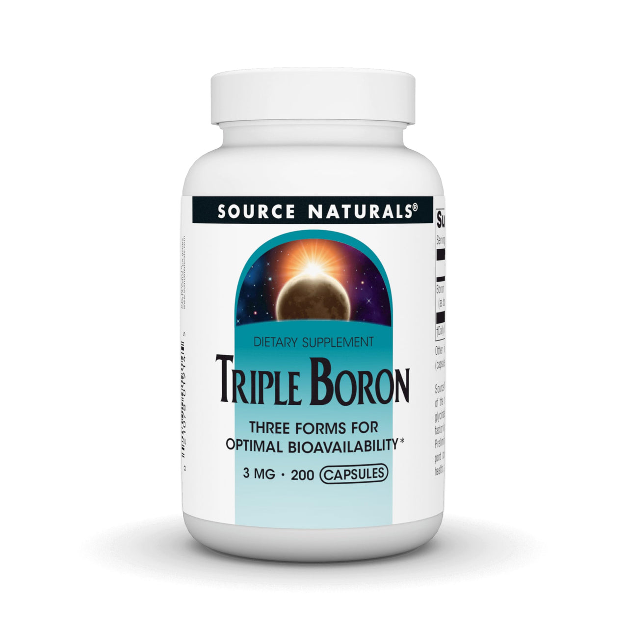 Source Naturals Triple Boron, Three Forms for Optimal Bioavailibility* 3 mg - 200 Capsules