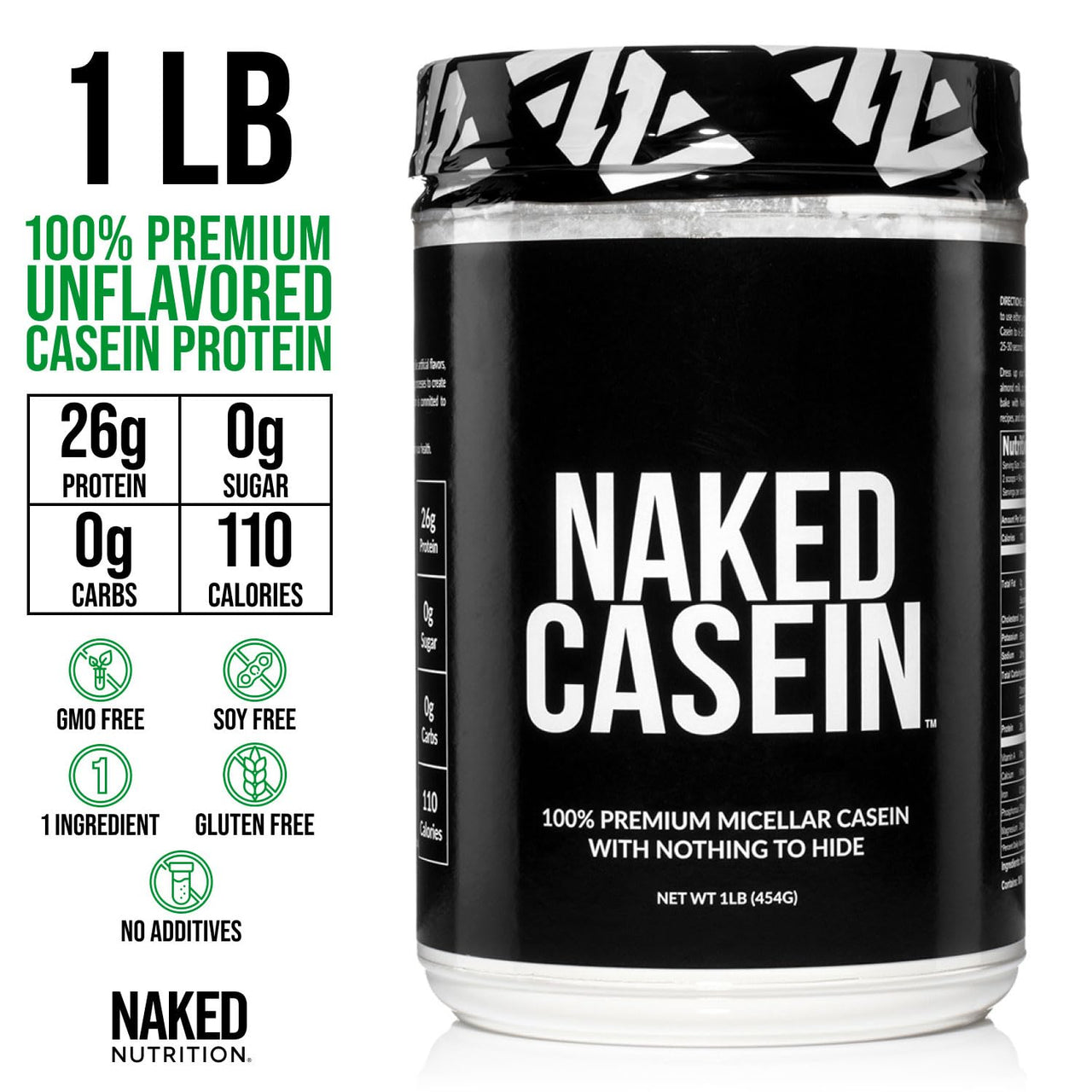 NAKED Grass Fed Protein Bundle: 1LB Casein and 1LB Vanilla Whey