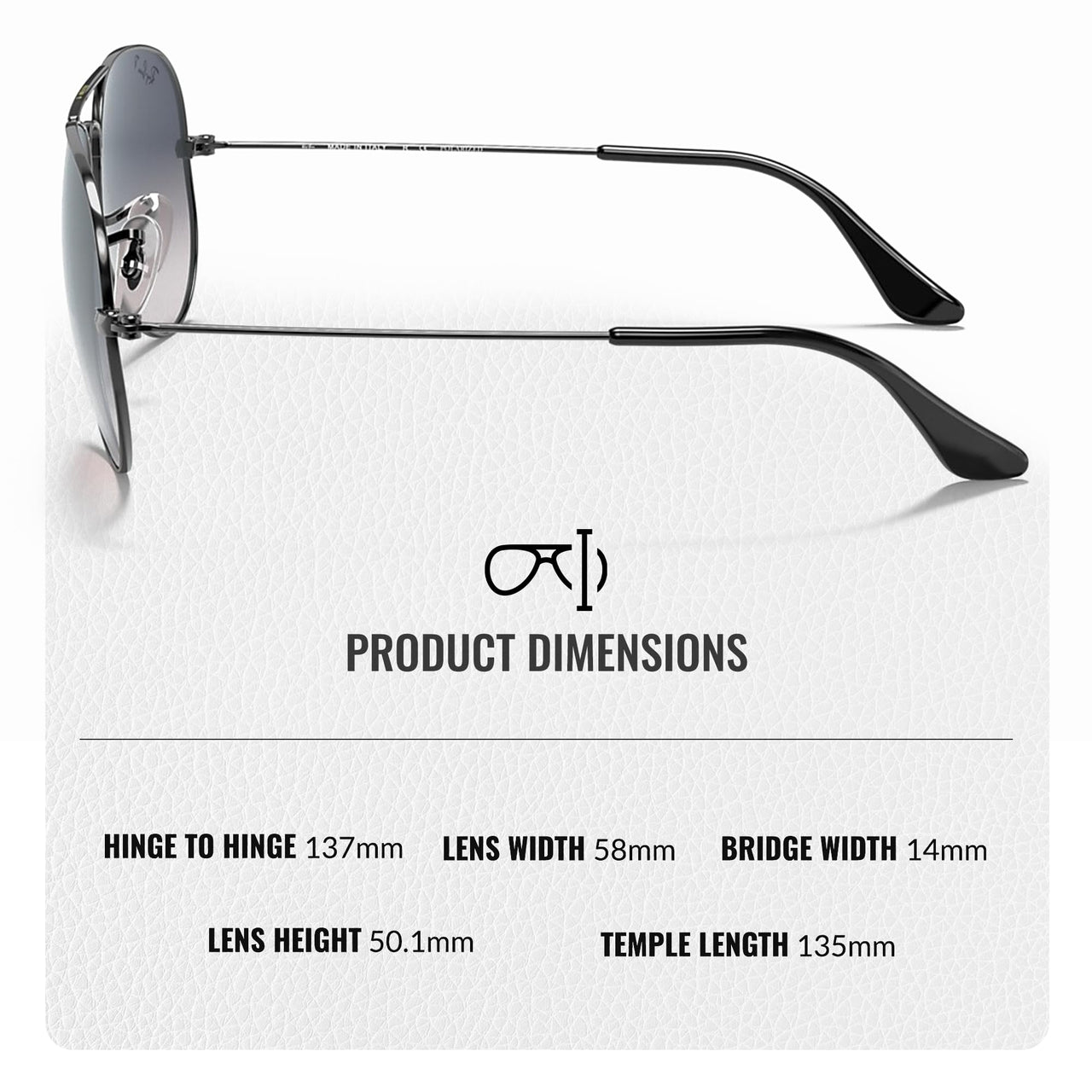 Ray-Ban RB3025 Classic Gradient Polarized Aviator Shape Sunglasses With Eyewear Kit Bundle - Adjustable Nose Pads - Ideal Formal and Casual Wear Retro Sunglasses