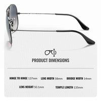 Thumbnail for Ray-Ban RB3025 Classic Gradient Polarized Aviator Shape Sunglasses With Eyewear Kit Bundle - Adjustable Nose Pads - Ideal Formal and Casual Wear Retro Sunglasses