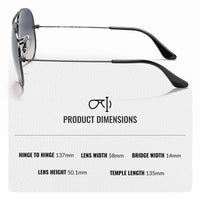 Thumbnail for Ray-Ban RB3025 AVIATOR CLASSIC POLARIZED Pilot Shaped Sunglasses for Men & Women – Includes Official Rayban Eyewear Kit – Ideal Formal & Casual Wear Sunglasses – Blue/Grey Lens