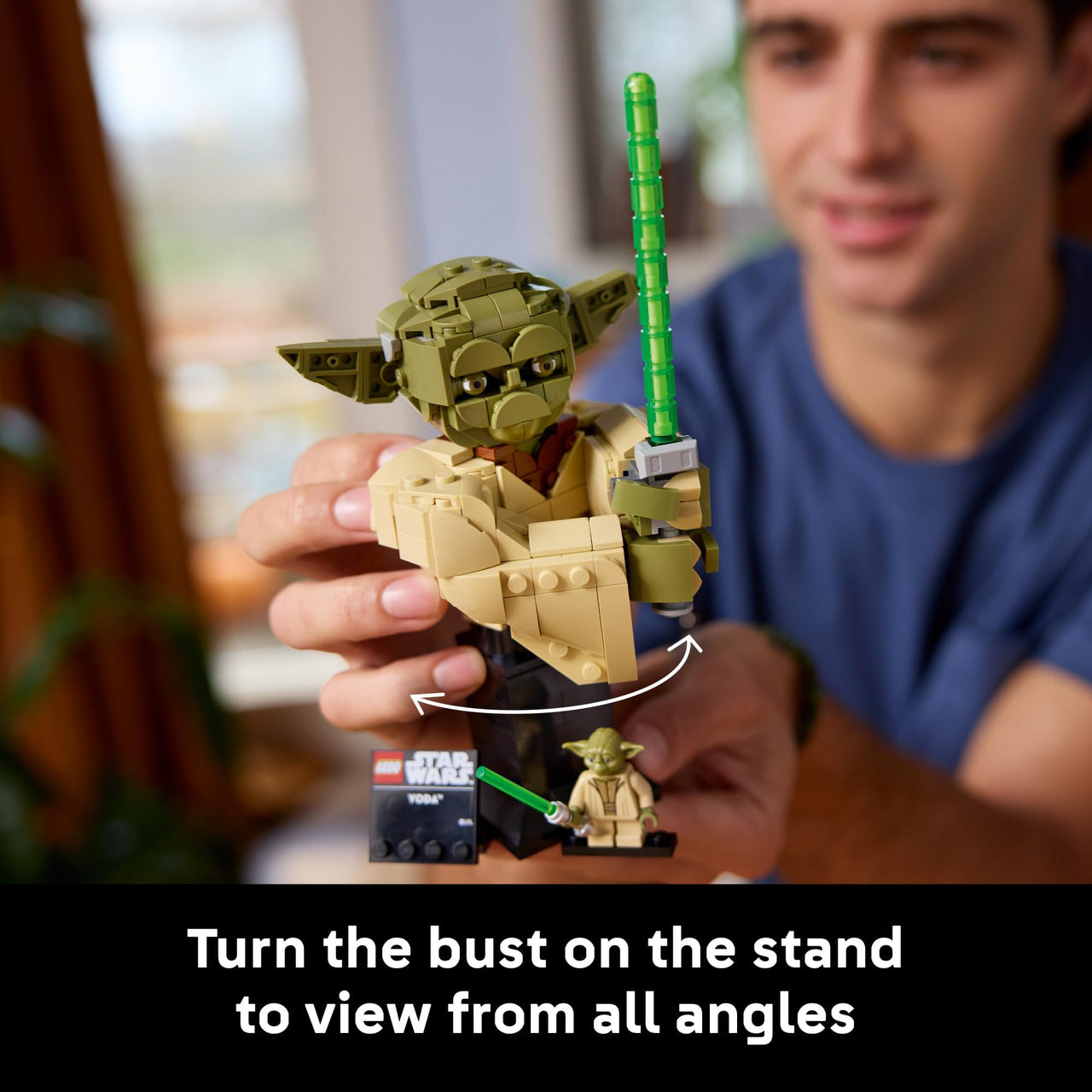 LEGO Star Wars: Attack of the Clones Yoda Bust with Lightsaber - Collectible Building Set for Adults, Ages 18+ - Star Wars Gift for Men & Women - Bedroom or Shelf Decor - 75438