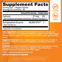 Thumbnail for Doctor's Best, Serrapeptase, 40,000 SPU, 90 Veggie Caps