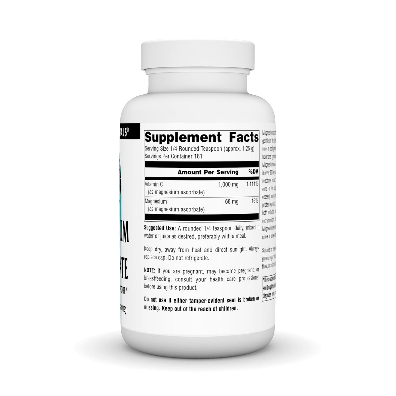 Source Naturals Magnesium Ascorbate Crystals - Non-Acidic Vitamin C - 8 Ounce Powder