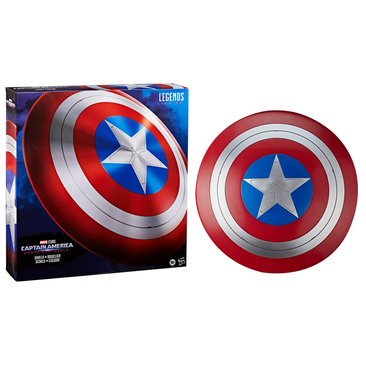 Marvel Legends Series Captain America Shield, Captain America: Brave New World Collectible Adult Premium Roleplay Item