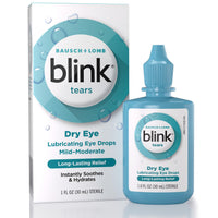 Thumbnail for BLINK Tears Lubricating Eye Drops, Moisturizing & Soothing for Mild to Moderate Dry Eyes, with Hyaluronate, Reduces Discomfort, Long-Lasting Hydration, Soothes & Moisturizes, 1 Fl Oz