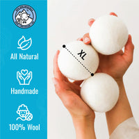 Thumbnail for Smart Sheep Wool Dryer Balls - 6-Pack - XL Premium Natural Fabric Softener Award-Winning - Wool Balls Replaces Dryer Sheets - Wool Balls for Dryer - Laundry Balls for Dryer