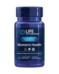 Thumbnail for Life Extension FLORASSIST® Probiotic Women's Health, Vaginal Health, Digestive Health, Immune Health, Gluten-Free, Non-GMO, Vegetarian, Once-Daily Formula, 30 Capsules