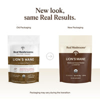 Thumbnail for Real Mushrooms Lion’s Mane Supplement Powder - Organic Lions Mane Extract - Functional Mushrooms with Verified Beta Glucans – Functional Blend – Non-GMO, Vegan with 150 Servings