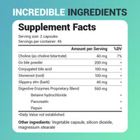 Thumbnail for Dr. Berg Gallbladder Formula Extra Strength - with Ox Bile Powder and Conjugated Bile Acid - Digestive Enzymes Proprietary Blend - Full 45-Day Supply - 90 Vegetable Capsules