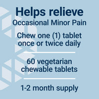 Thumbnail for Life Extension Pea Discomfort Relief (Berry Flavor) for Occasional Minor Pain & Discomfort – Palmitoylethanolamide Supplement - Gluten-Free, Non-GMO, Vegetarian – 60 Chewable Tablets