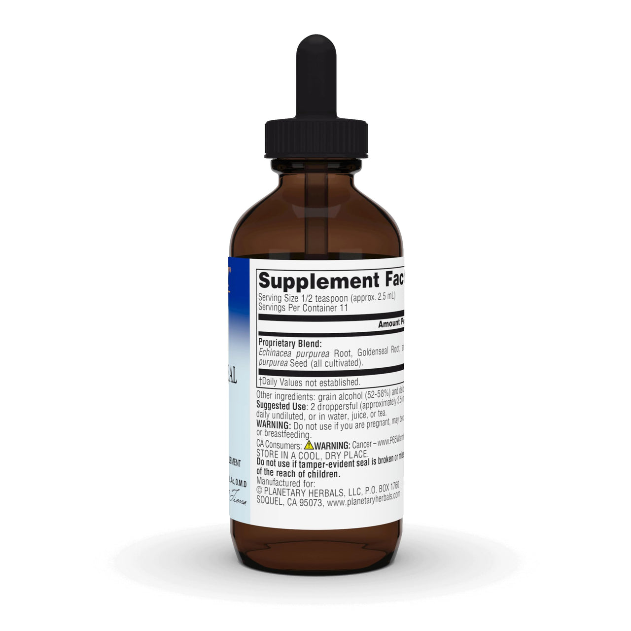 Planetary Herbals 100% Cultivated Echinacea-Goldenseal Liquid Extract, 1 Fluid Ounce