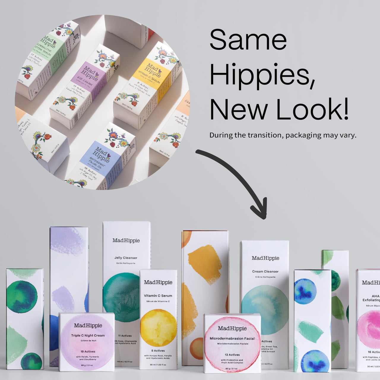 Mad Hippie Skin Brightening Kit – Vitamin C Serum, AHA Exfoliating Peel + Triple C Night Cream, Travel Essentials