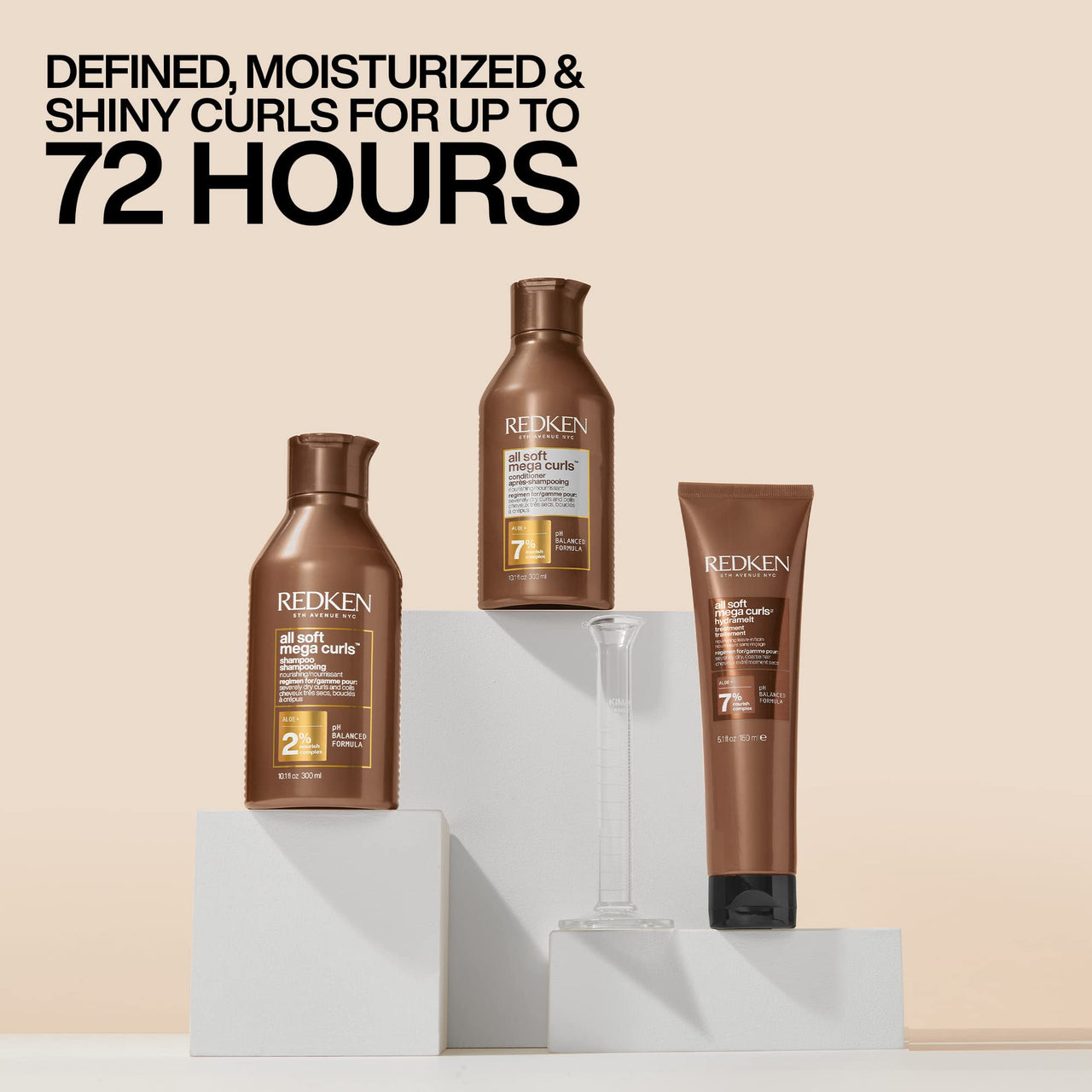 REDKEN All Soft Mega Curls Shampoo and Conditioner Set | For Extremely Dry Hair | Sulfate Free Shampoo | For Curly & Coily Hair | Nourishes & Softens Severely Dry Hair | 10.1 Fl Oz (Pack of 2)