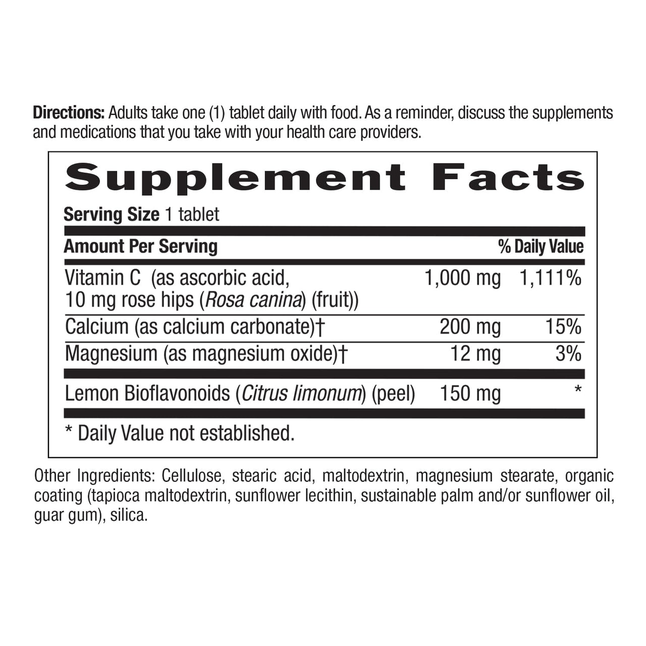 Country Life Buffered Vitamin C 1000mg with Bioflavonoids, Calcium, Magnesium, Potassium - Immune Support, Vegan Capsules, Gluten-Free, Gentle on Stomach - 250 Tablets