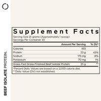 Thumbnail for Codeage Grass-Fed Beef Isolate Protein Powder Supplement - 20 Amino Acids, Collagen-Rich - Athletes & Sports - Unflavored Carnivore Protein Supplement, BCAA & EAA - Gluten-Free - 26.45 oz