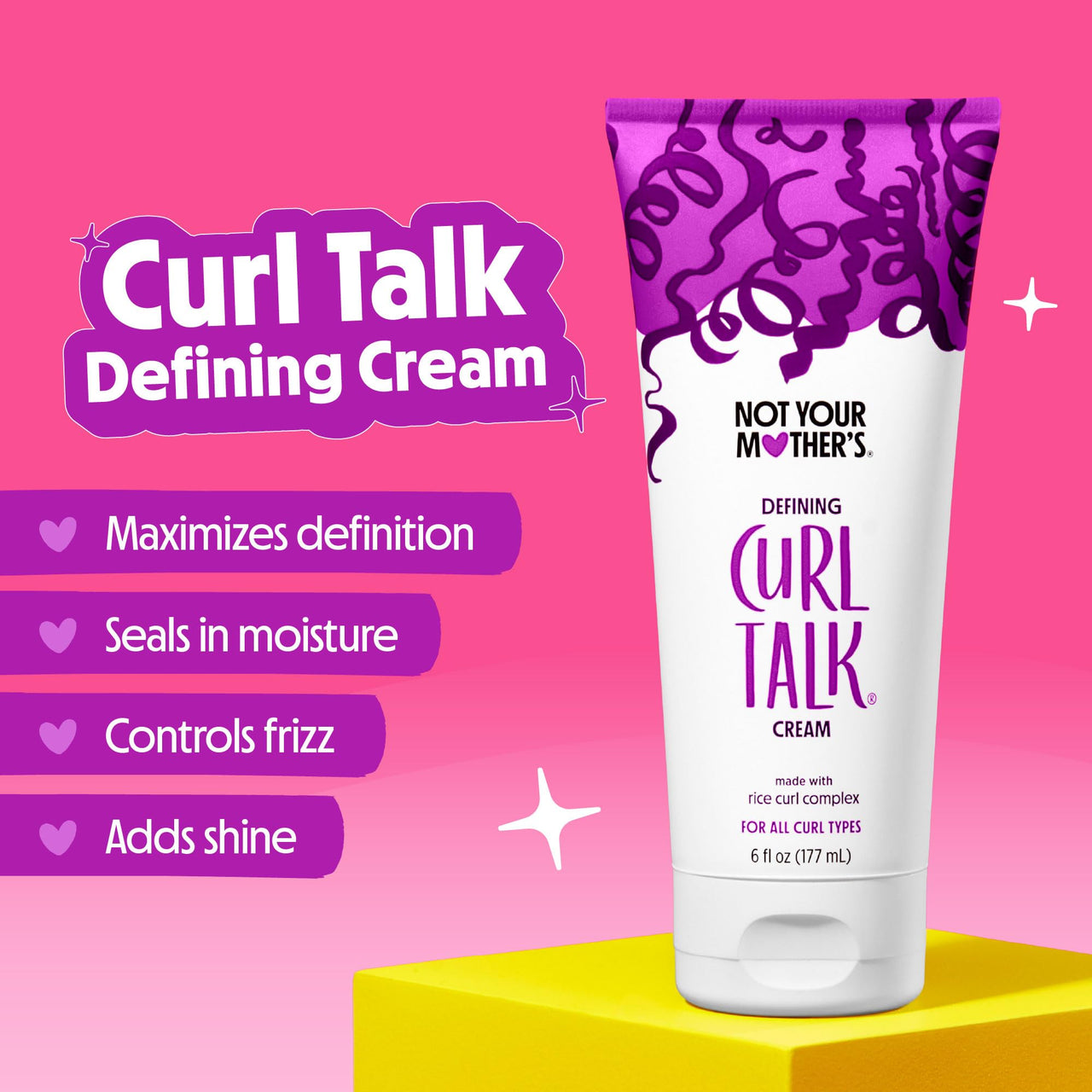 Not Your Mother's Curl Talk Frizz Control Sculpting Gel & Defining Cream (2-Pack) - 6 fl oz Each - Tames Hair Frizz & Maximizes Definition â€“ For All Curly Hair Types