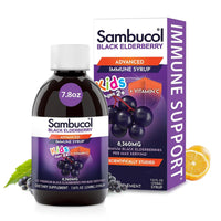 Thumbnail for Sambucol Black Elderberry Syrup for Kids - Elderberry Liquid with Vitamin C for Kids, No Artificial Flavors, High Antioxidants, Daily Wellness Support, Berry Flavor - 7.8 Fl Oz