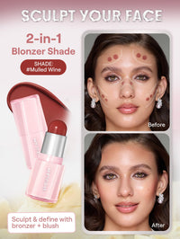 Thumbnail for SHEGLAM Buttery Bliss Blush Stick Cream Milk Makeup Blush-Chestnut Flush