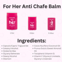 Thumbnail for Body Glide For Her Anti Chafe Balm | Chafing stick with added emollients | Great for dry, sensitive skin and/or sensitive areas | Use on chest, bra, butt, groin, arm, and thigh chafing | 1.5oz