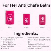 Thumbnail for Body Glide For Her Anti Chafe Balm | Chafing stick with added emollients | Great for dry, sensitive skin and/or sensitive areas | Use on chest, bra, butt, groin, arm, and thigh chafing | 1.5oz