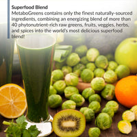 Thumbnail for BioTrust Metabo Greens Superfood Powder - Super Greens Powder, Fruit & Veggie Blend with Clinically Studied Spectra - Non GMO, Soy Free, Gluten Free, Dairy Free, Energizing Berry Flavor (30 Servings)
